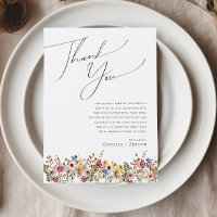 Colourful Wildflower | Meadow Table Thank You Card