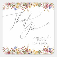 Colourful Wildflower | Meadow Wedding Thank You