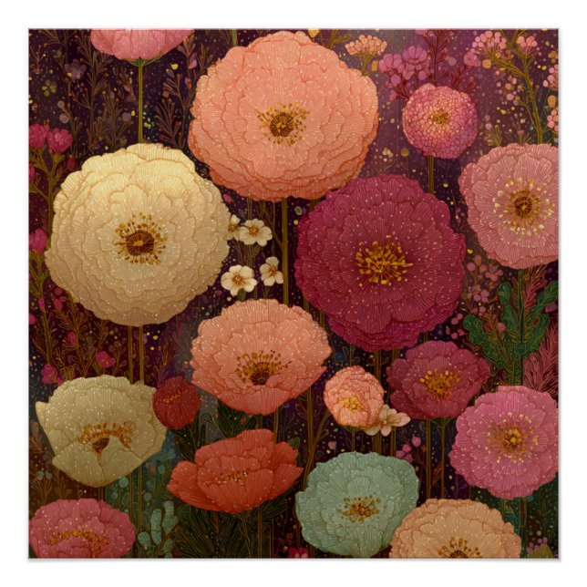 Colourful Wildflower Meadows 3 Poster (Front)
