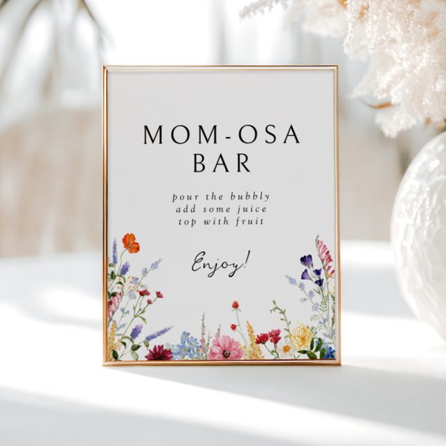 Colourful Wildflower Mum-osa Bar Downloadable Poster (Creator Uploaded)