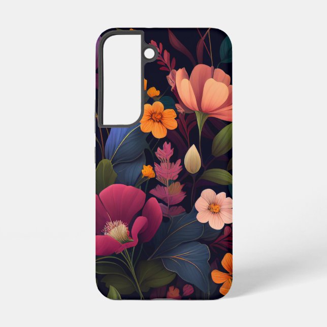 Colourful Wildflower Nature Inspired Botanical Samsung Galaxy S22 Case (Back)