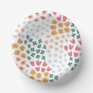 Colourful Wildflower Party Bowl Paper Plate