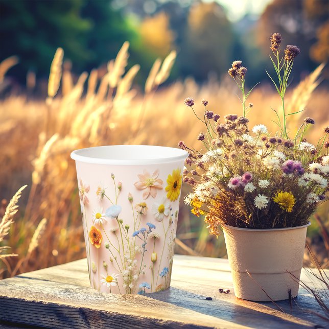Colourful Wildflower Party Paper Cups (Creator Uploaded)
