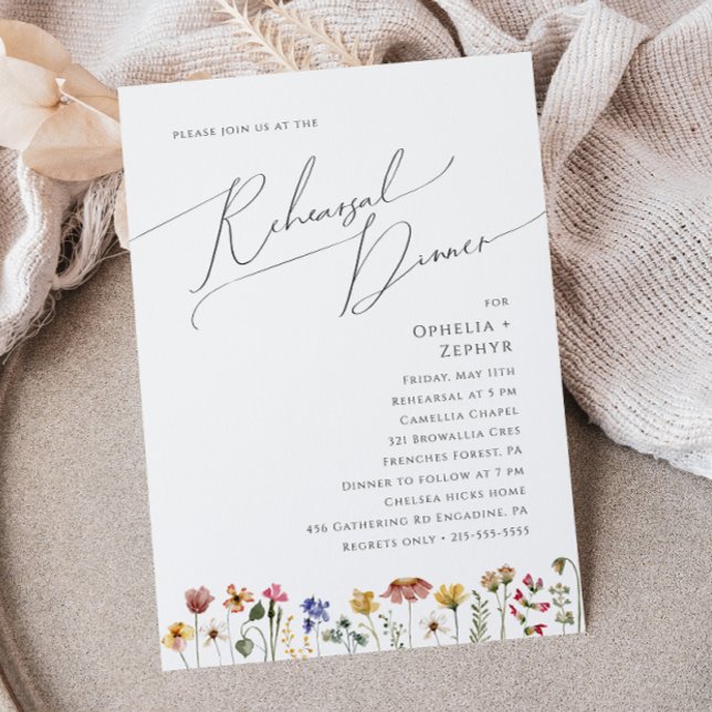 Colourful Wildflower | Rehearsal Dinner Invitation (Creator Uploaded)