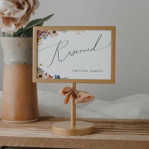 Colourful Wildflower   Reserved Sign