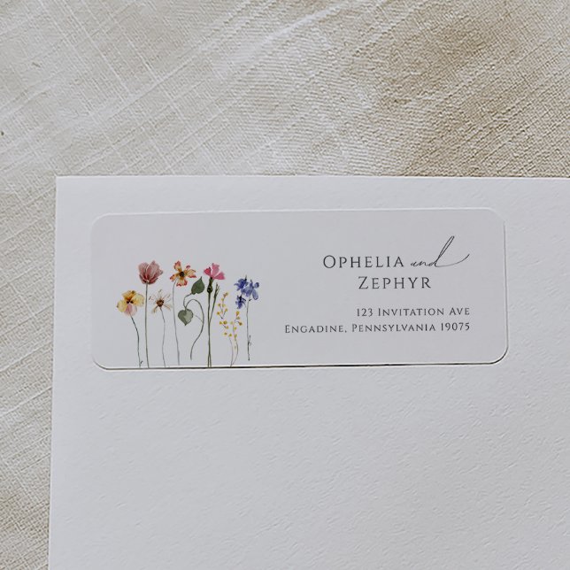 Colourful Wildflower | Return Address Label (Creator Uploaded)