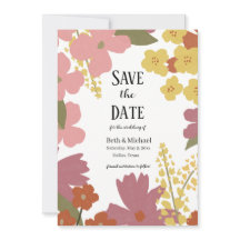Colourful Wildflower Save the Date