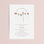 Colourful Wildflower Sixth Birthday Invitation<br><div class="desc">This colourful wildflower sixth birthday invitation is perfect for your simple, whimsical, boho rainbow summer celebration. The bright, enchanted pink, yellow, orange, and gold colour florals give this product the feel of a minimalist, elegant, vintage hippie spring garden. The modern design is artsy and delicate, portraying a classic earthy meadow...</div>