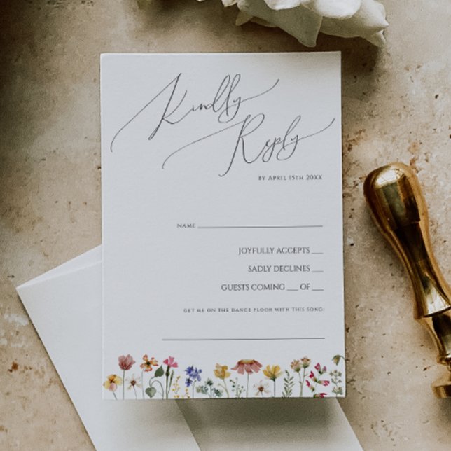 Colourful Wildflower | Song Request RSVP Card (Creator Uploaded)