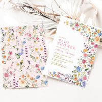 Colourful Wildflower Spring Garden Girl Baby Showe