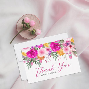 Colourful Wildflower Spring Thank You Card