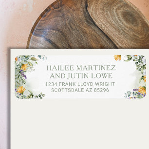 Colourful Wildflower Spring Wedding Return Address