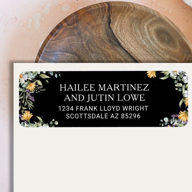 Colourful Wildflower Spring Wedding Return Address (Creator Uploaded)