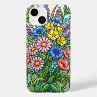 Colourful Wildflower Stained Glass Phone Case