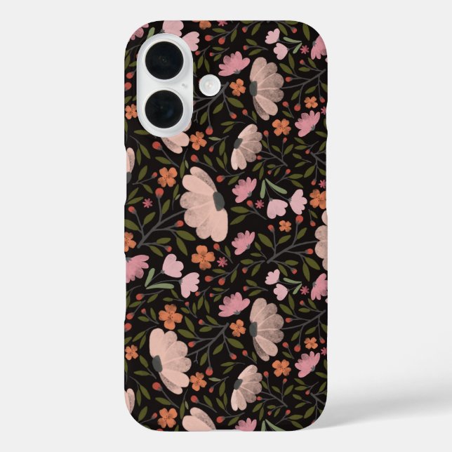 Colourful Wildflower Summer Floral Black Case-Mate iPhone Case (Back)