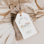 Colourful Wildflower Thank You Birthday Party Gift Tags<br><div class="desc">These colourful wildflower thank you birthday party gift tags are perfect for your simple, whimsical boho rainbow summer birthday. The bright, enchanted pink, yellow, orange, and gold colour florals give this product the feel of a minimalist elegant vintage hippie spring garden. The modern design is artsy and delicate, portraying a...</div>