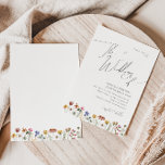 Colourful Wildflower | The Wedding Of Invitation<br><div class="desc">This colourful wildflower | the wedding of invitation is perfect for your simple, whimsical boho rainbow summer wedding. The bright, enchanted pink, yellow, orange, and gold colour florals give this product the feel of a minimalist elegant vintage hippie spring garden. The modern design is artsy and delicate, portraying a classic...</div>