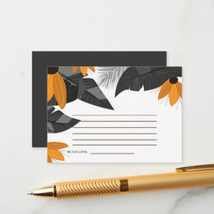 Colourful Wildflower Wedding Advice Card