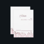 Colourful Wildflower Wedding Advice Card<br><div class="desc">This is Beautiful elegant wildflower Wedding Advice Card. This colourful wildflower wedding advice card is perfect for your simple,  whimsical boho rainbow summer wedding. It is perfect as wedding place cards,  business cards and more. Click on the customise it button to personalise the design.</div>