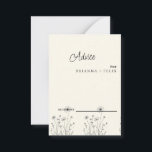 Colourful Wildflower Wedding Advice Card<br><div class="desc">This is Beautiful elegant wildflower Wedding Advice Card. This colourful wildflower wedding advice card is perfect for your simple,  whimsical boho rainbow summer wedding. It is perfect as wedding place cards,  business cards and more. Click on the customise it button to personalise the design.</div>