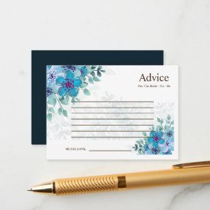 Colourful Wildflower Wedding Advice Card