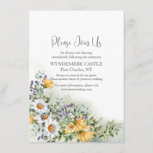 Colourful Wildflower Wedding Enclosure Card