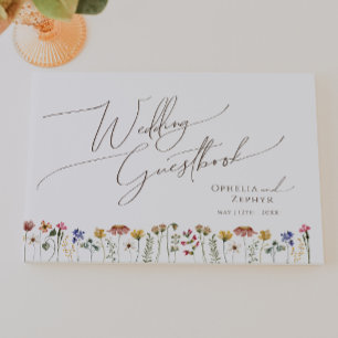 Colourful Wildflower   Wedding Guestbook
