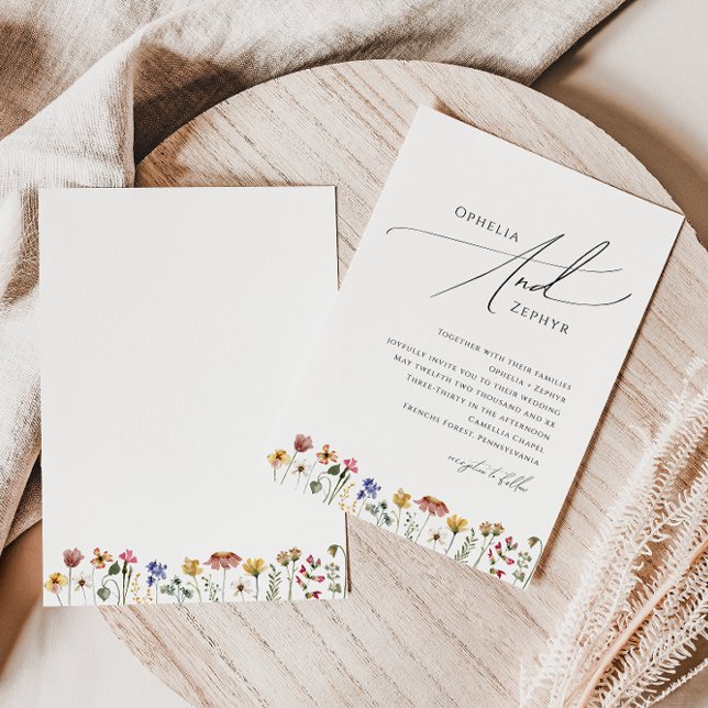 Colourful Wildflower | Wedding Invitation (Creator Uploaded)