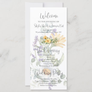 Colourful Wildflower Wedding Program