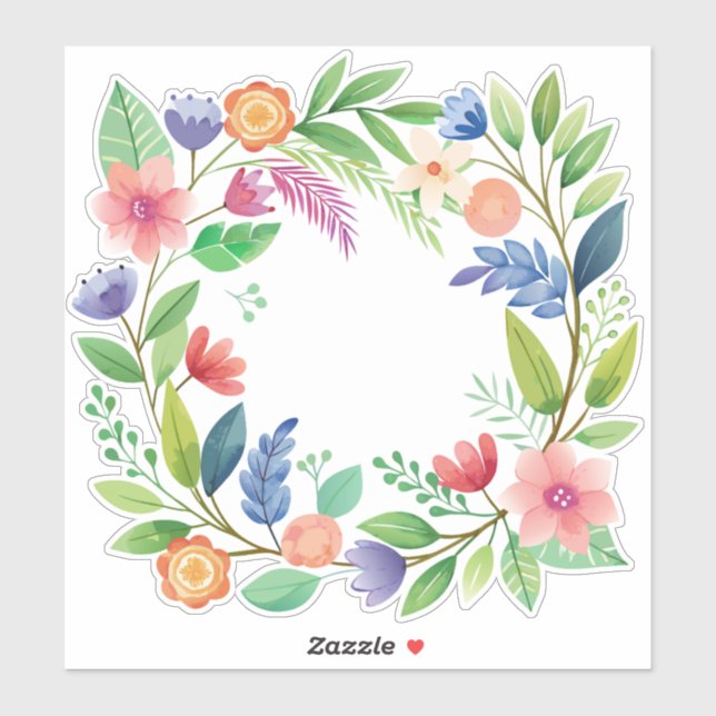 Colourful Wildflower Wreath (Sheet)