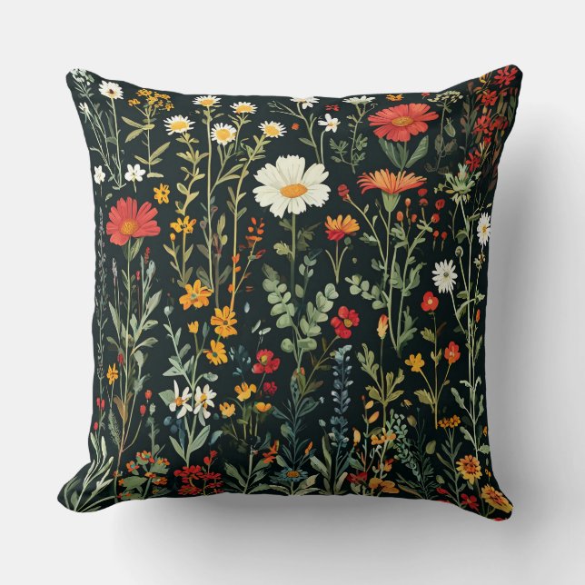 Colourful Wildflowers Arrangement  Cushion (Front)
