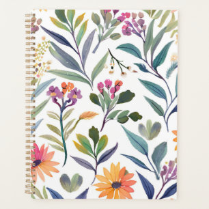 Colourful Wildflowers Beautiful Floral Watercolo Planner