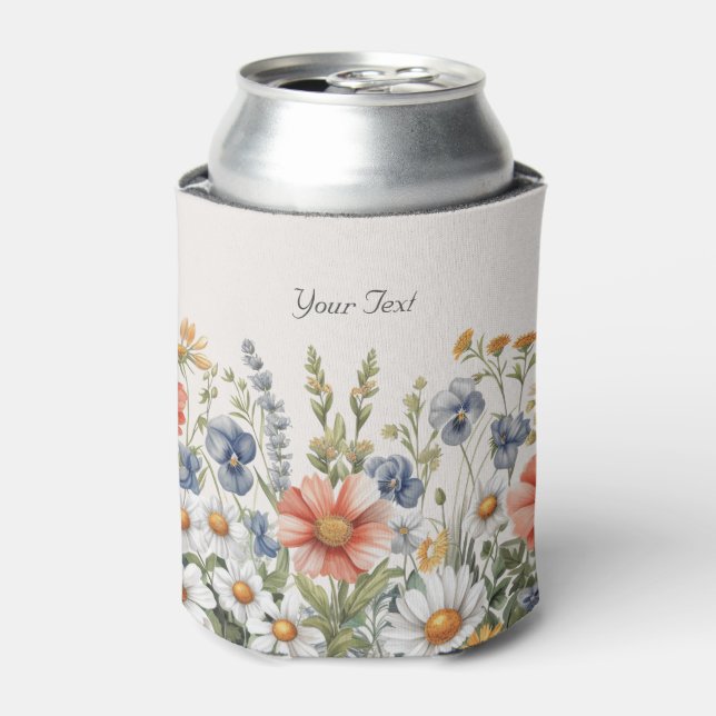Colourful Wildflowers Can Cooler (Can Front)