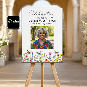 Colourful Wildflowers Celebration Of Life Photo  Poster