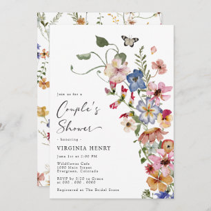Colourful Wildflowers Couples Shower Invitation