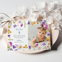 Colourful Wildflowers | Floral Frame Baptism Photo