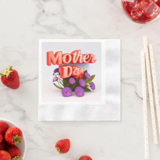 Colourful wildflowers for Mother's Day Napkin