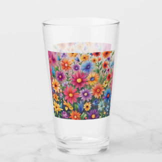 Colourful Wildflowers Glass