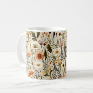 Colourful Wildflowers Pattern Coffee Mug