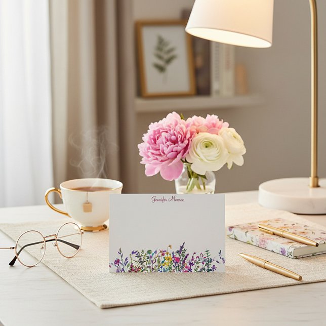 Colourful wildflowers personalised card (Creator Uploaded)