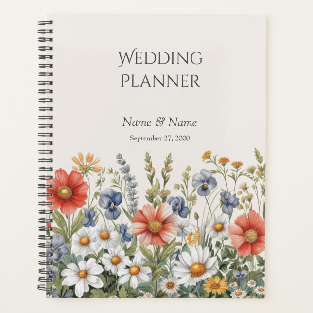 Colourful Wildflowers Planner (Front)