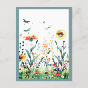 Colourful Wildflowers Postcard