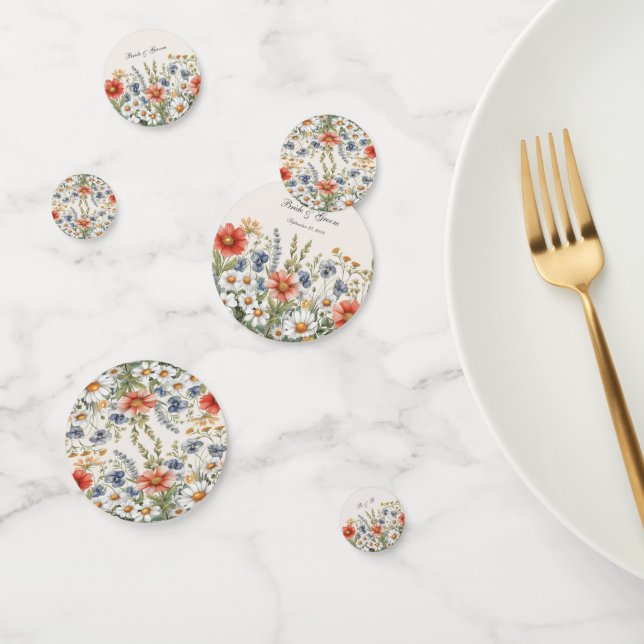 Colourful Wildflowers Table Confetti (Group)