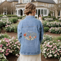Colourful Wildflowers The Bride Denim Jacket