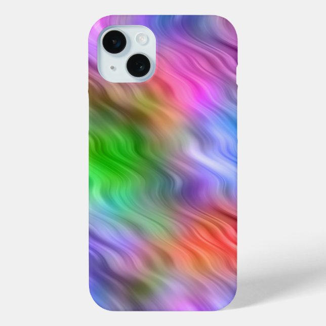Colourful Wildflowers Wavy Texture Case-Mate iPhone Case (Back)