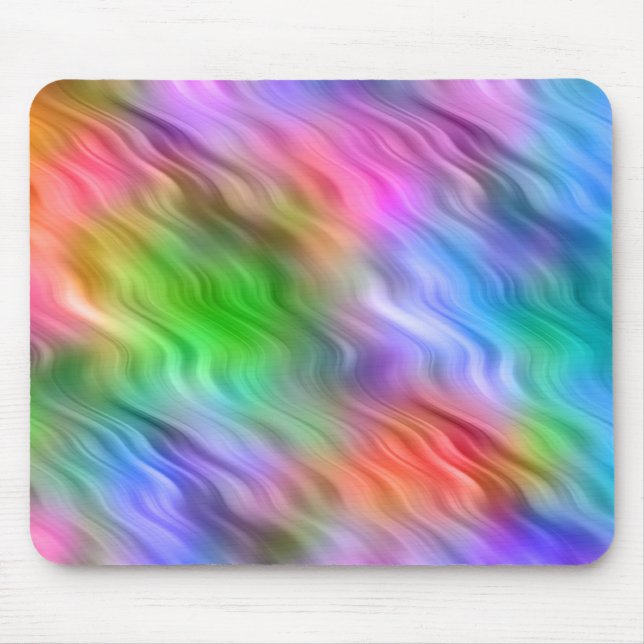 Colourful Wildflowers Wavy Texture Mouse Mat (Front)