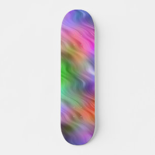Colourful Wildflowers Wavy Texture Skateboard