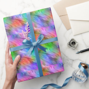 Colourful Wildflowers Wavy Texture Wrapping Paper