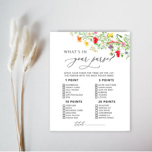 Colourful wildflowers what's in your purse game