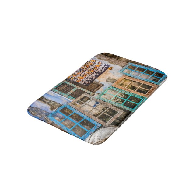 Colourful window frames bath mat (Angled)